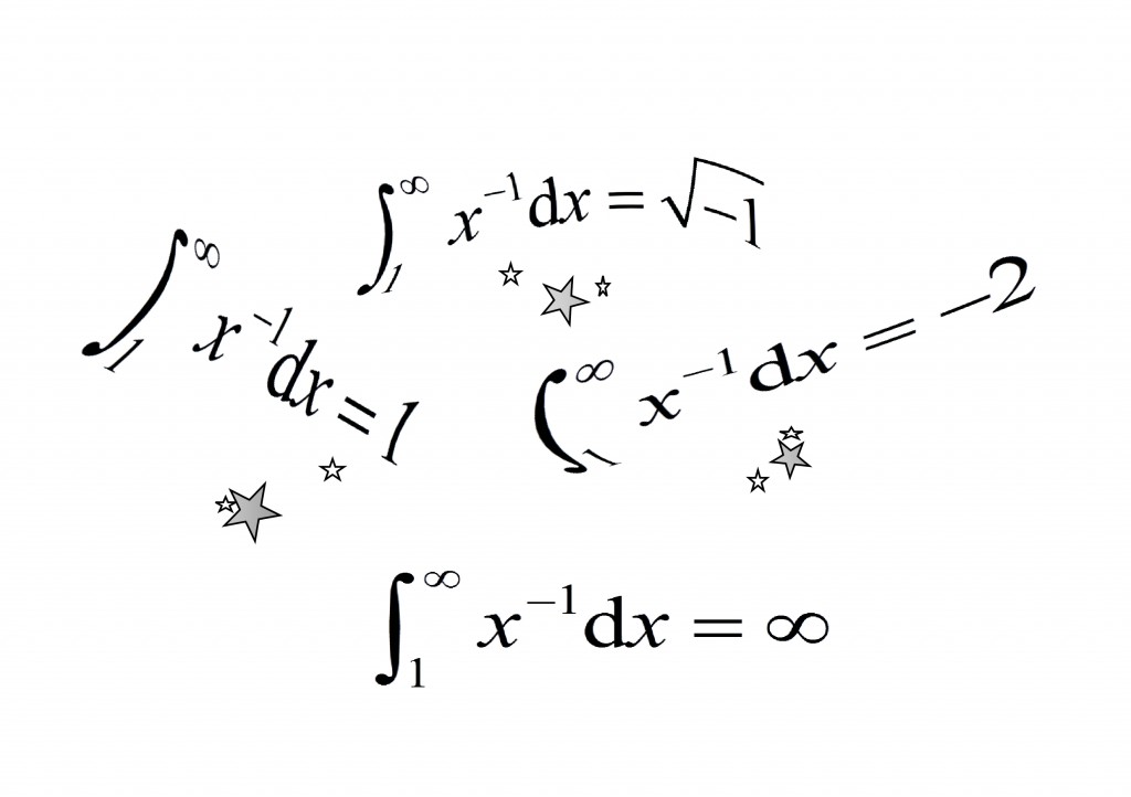 The divergent integral appears in quantum field theory and assumes an arbitrary value there.