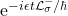 \mbox{e}^{-i\epsilon t \mathcal{L}_{\sigma}^-/\hbar}