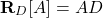 \begin{equation*} \mathbf{R}_D[A]=AD \end{equation*}