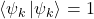 \left<\psi_k\left|\psi_k\right>\right.=1