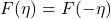 F(\eta)=F(-\eta)