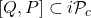 [Q,P]\subset i \mathcal{P}_c