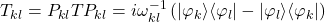 T_{kl}=P_{kl}T P_{kl}=i\omega_{kl}^{-1}\left(|\varphi_k\rangle\langle\varphi_l|-|\varphi_l\rangle\langle\varphi_k|\right)