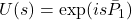 U(s)=\exp(is\bar{P}_1)